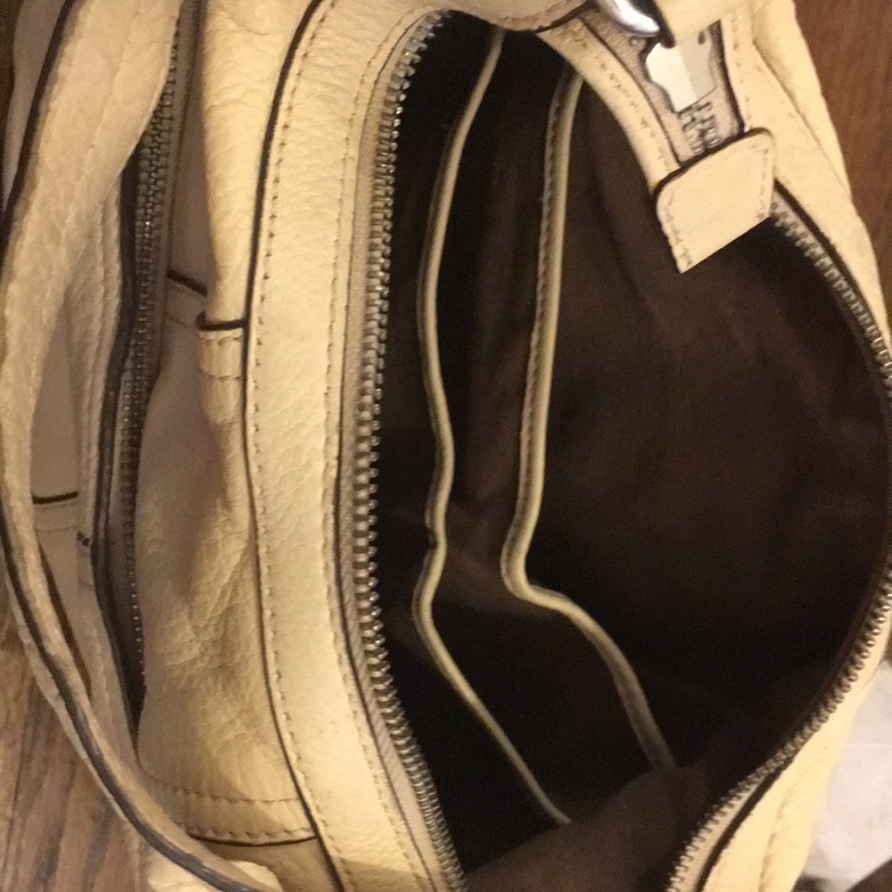 Ralph Lauren Ivory Leather Hobo Handbag EUC - Picture 6 of 7